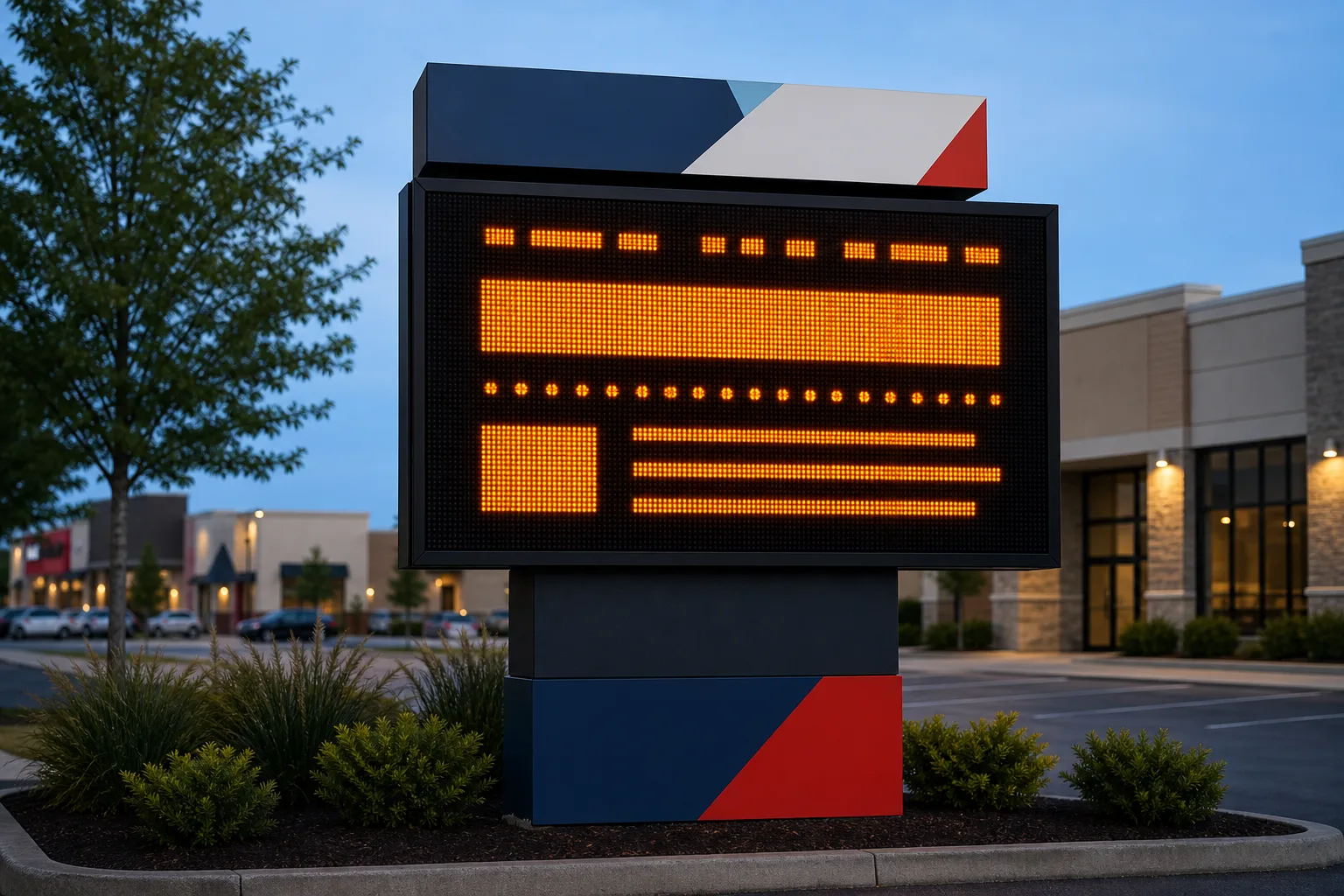 Electrical testing tools beside an illuminated sign component.